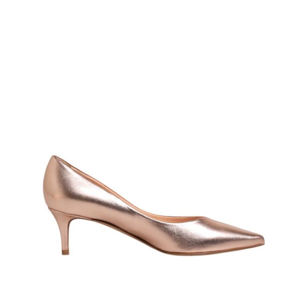 Prosperine Pink Leather Pumps Stiletto Heels Slip On Women's Shoes